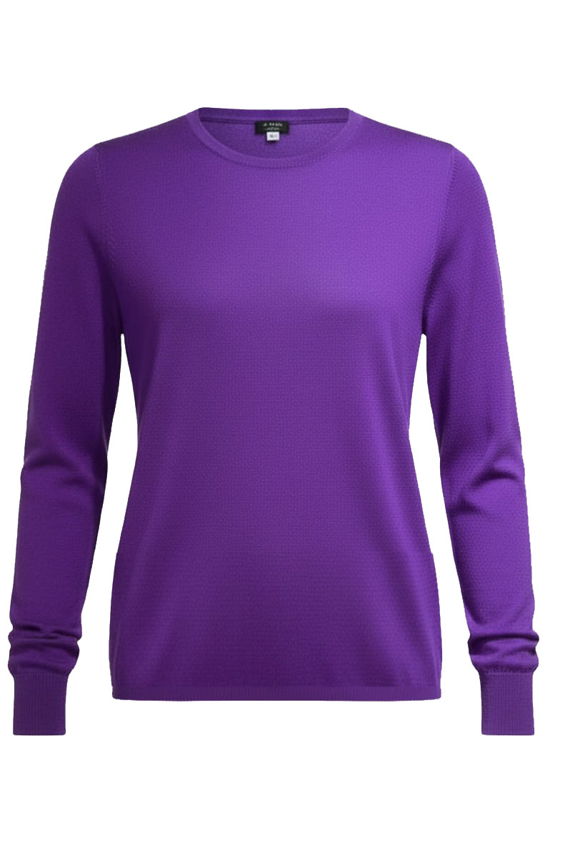 Jersey cashmere de cuello caja Praga Violeta
