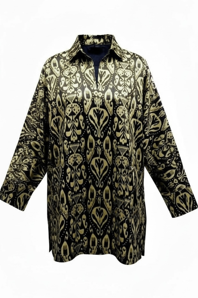 Chaqueta Oversize terciopelo estampada