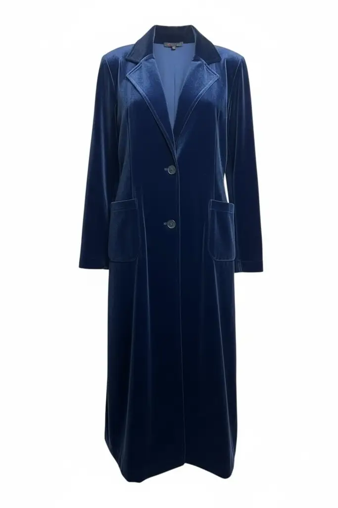 Abrigo terciopelo Lady (Azul)