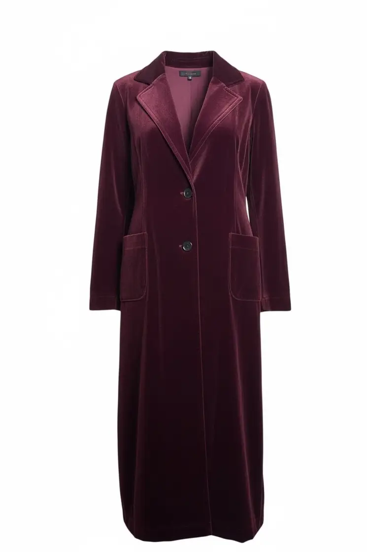 Abrigo terciopelo Lady (Burdeos)