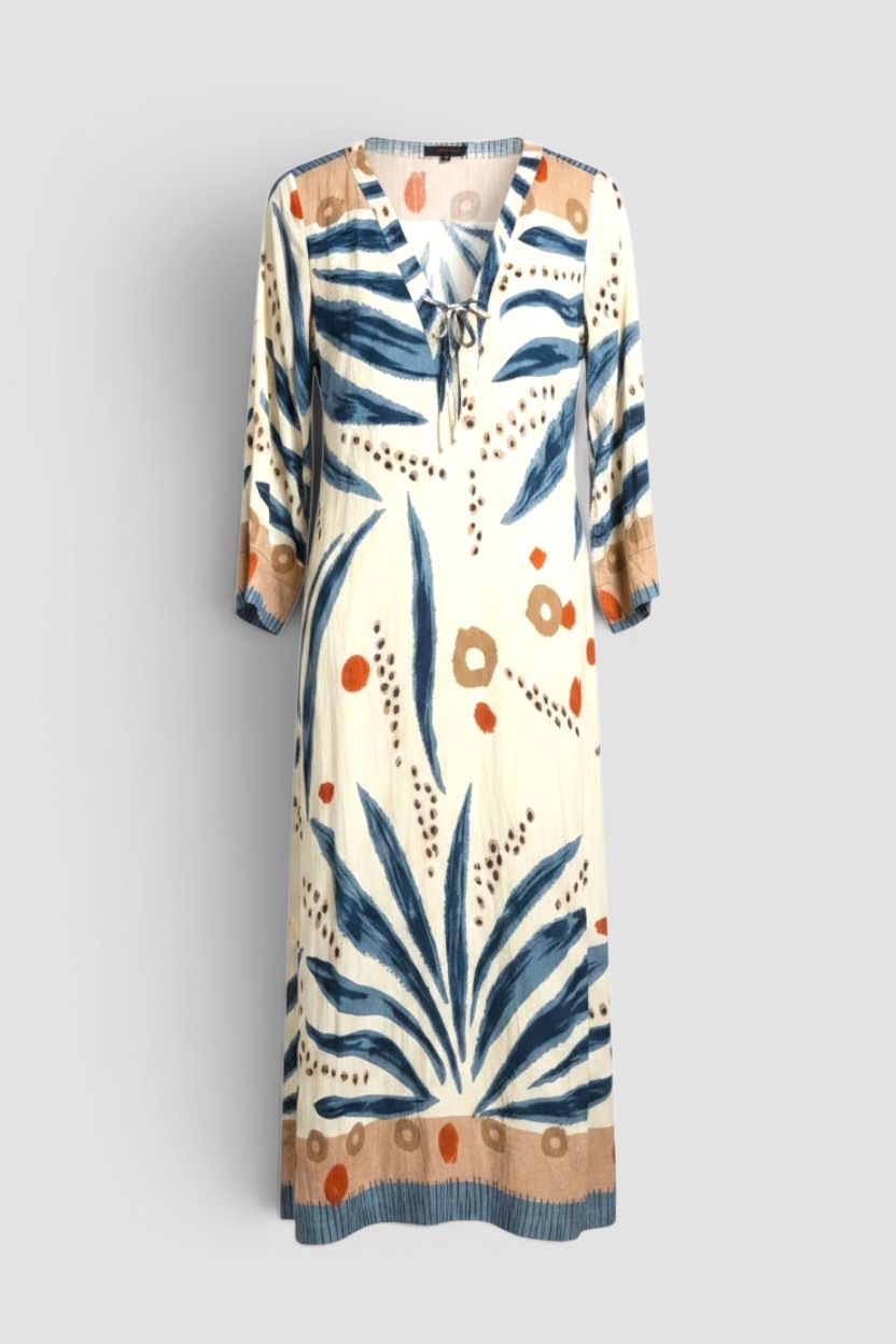 Vestido Amapola Azul y Blanco