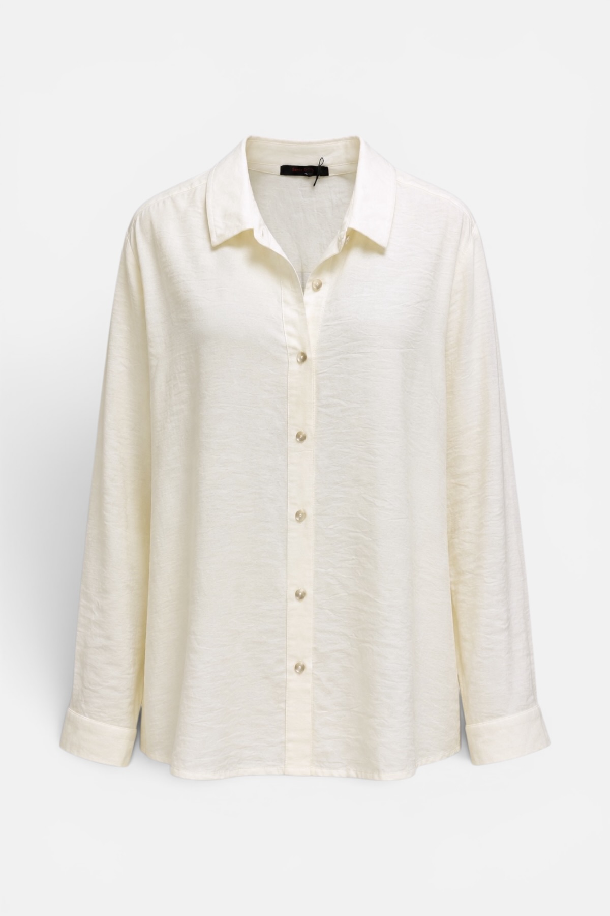 Camisa Italy lino blanco roto