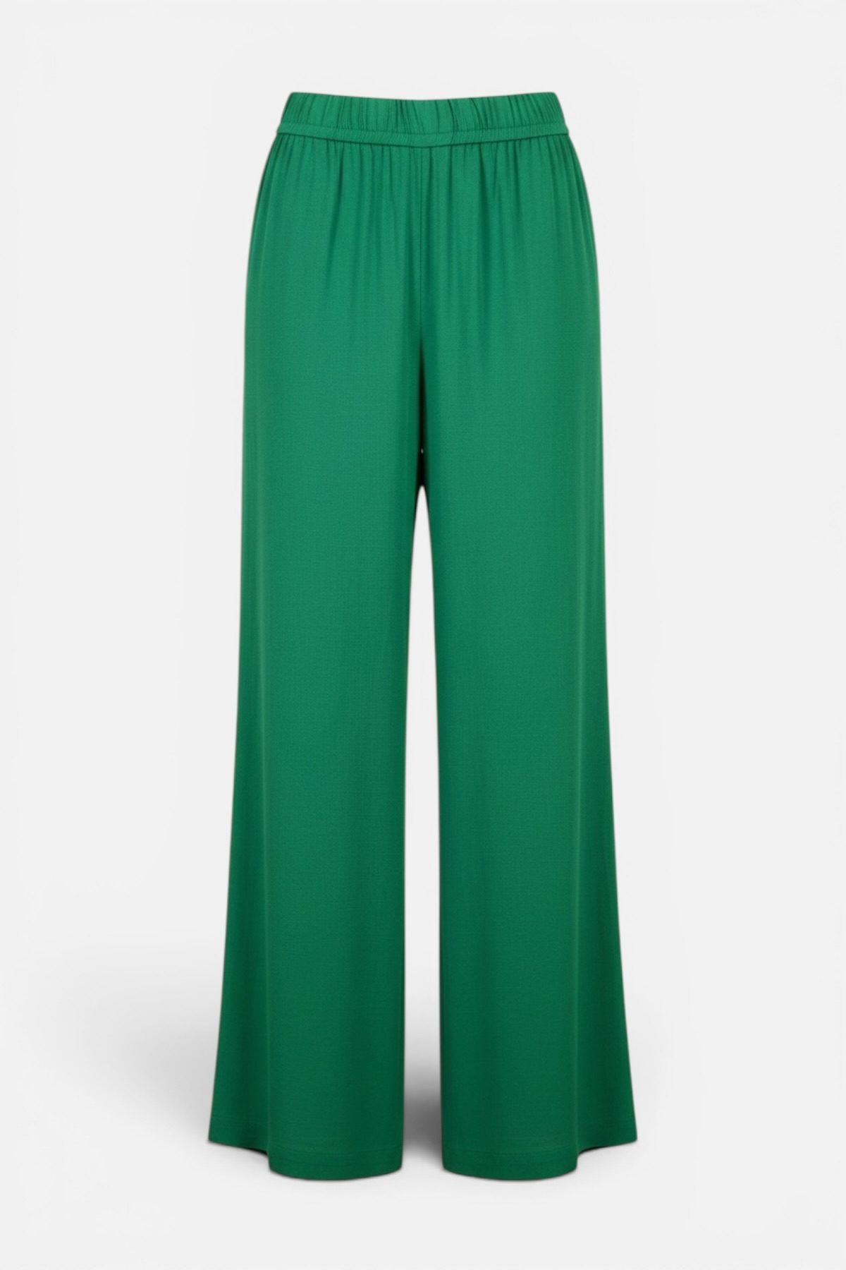 Pantalón fluido liso verde