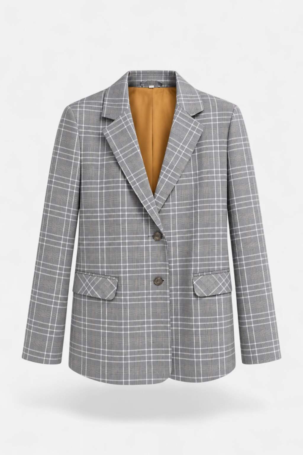 Chaqueta Bristol cuadros con forro gris perla